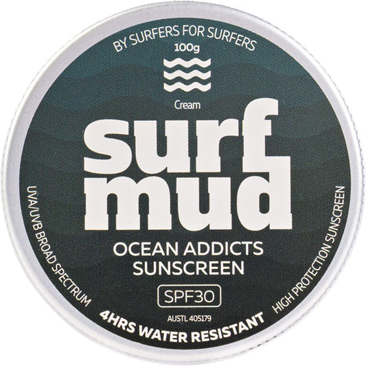 Surfmud- Ocean Addicts Sunscreen SPF 30 Tin-100g