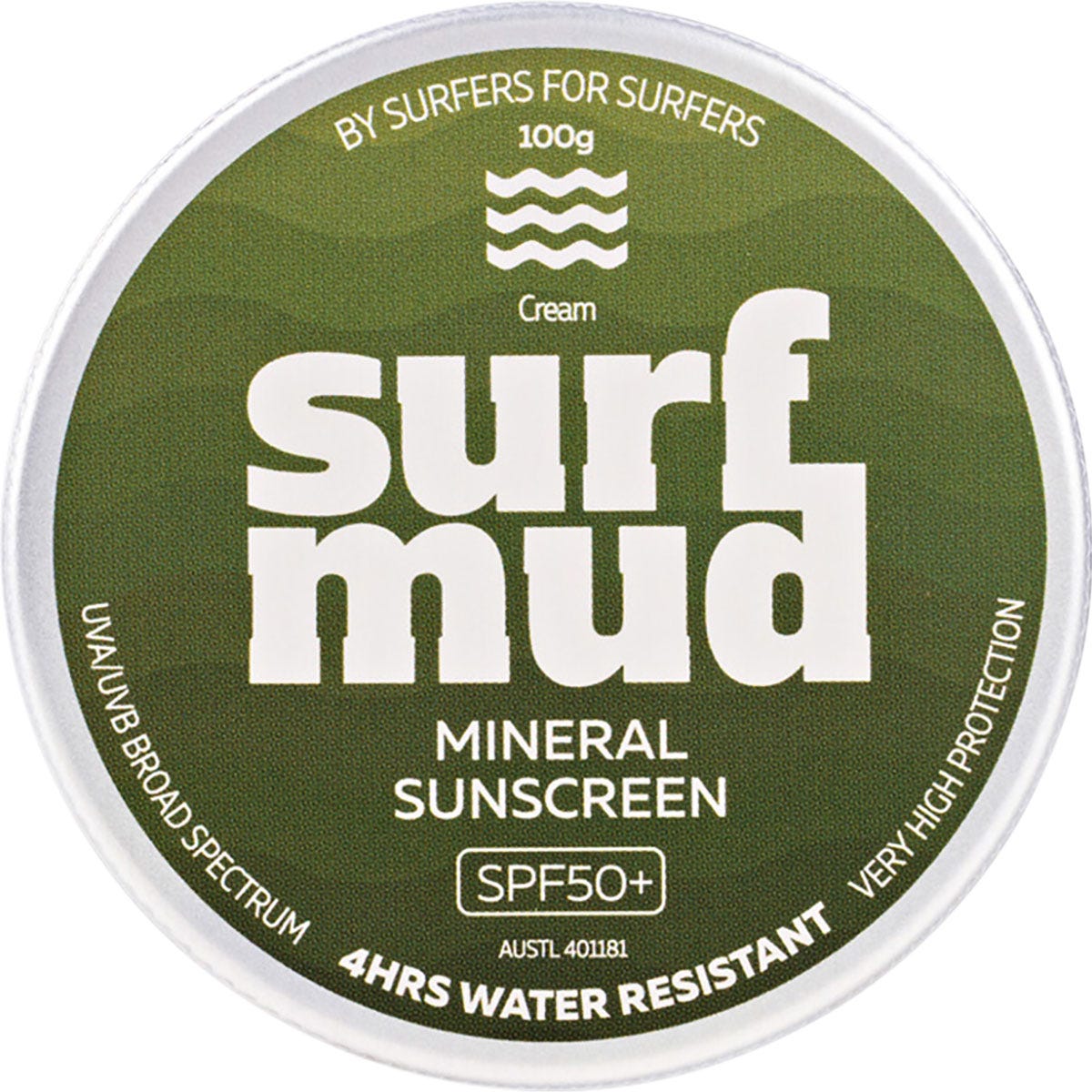 Surfmud- Mineral Sunscreen SPF 50+ Tin-100g