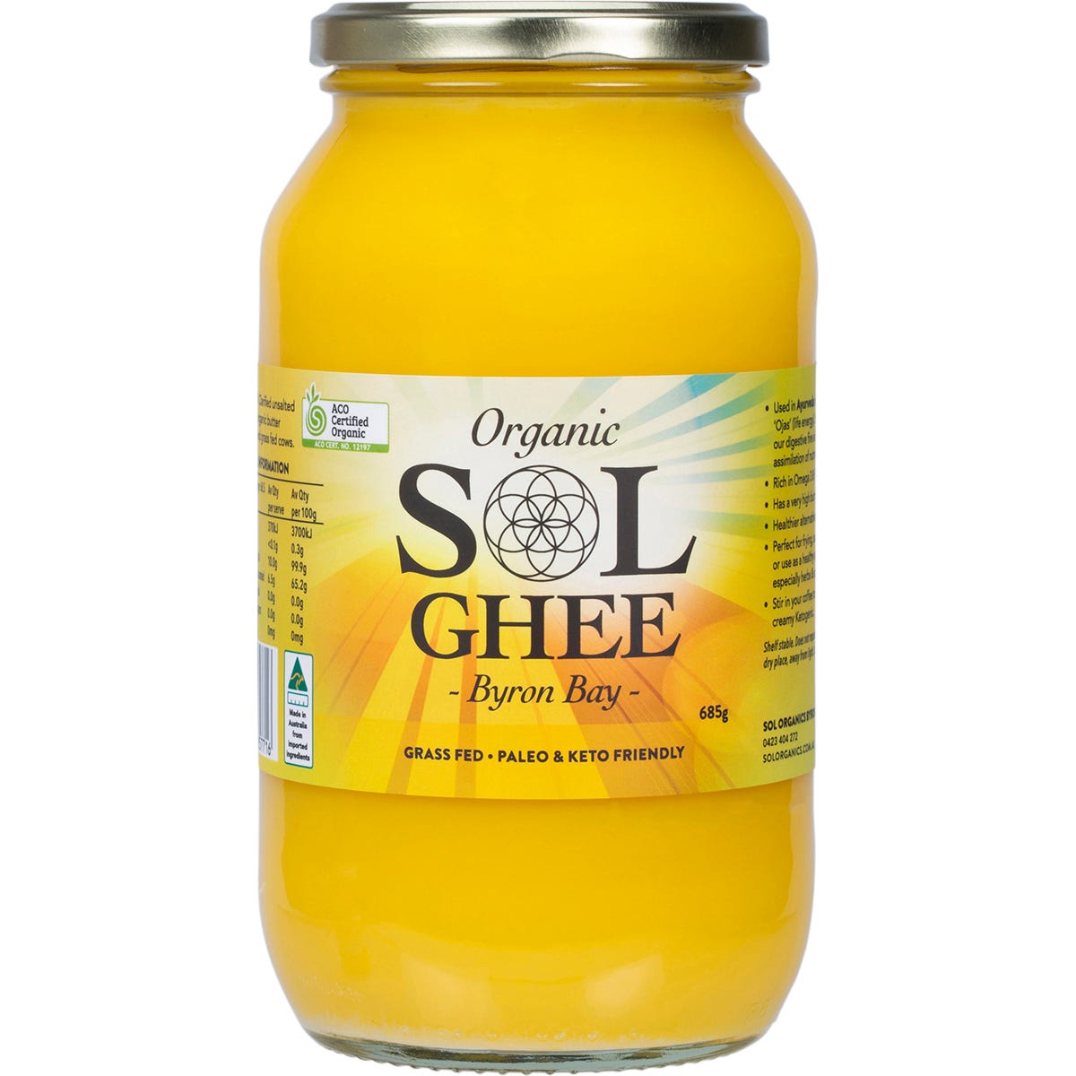 Sol Organics- Organic Ghee-685g