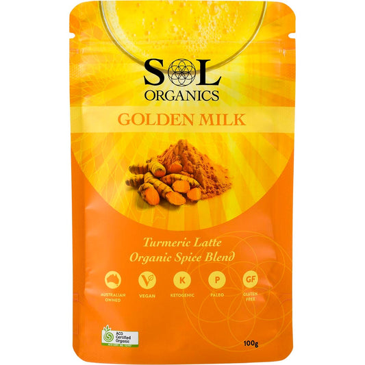 Sol Organics- Golden Milk Turmeric Blend-100g