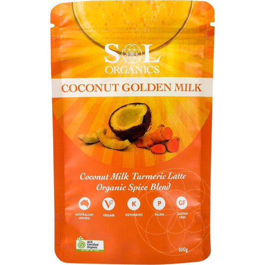 Sol Organics- Coconut Golden Milk Turmeric Blend-100g