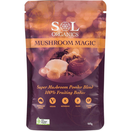 Sol Organics- Mushroom Magic Super Mushroom Powder Blend-100g