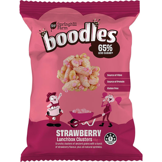 Springhill Farm- Boodles Lunchbox Clusters Strawberry-65g