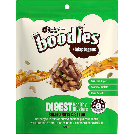 Springhill Farm- Boodles Healthy Clusters DIGEST Salted Nuts & Seeds-65g