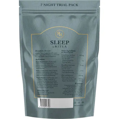 Ritua- SLEEP Trial Pack Reishi Mushroom Passionflower Kava-14 Caps