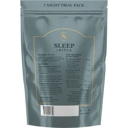 Ritua- SLEEP Trial Pack Reishi Mushroom Passionflower Kava-14 Caps