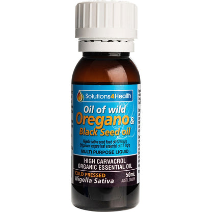 Solutions 4 Health- Oil of Wild Oregano with Black Seed Oil-50ml