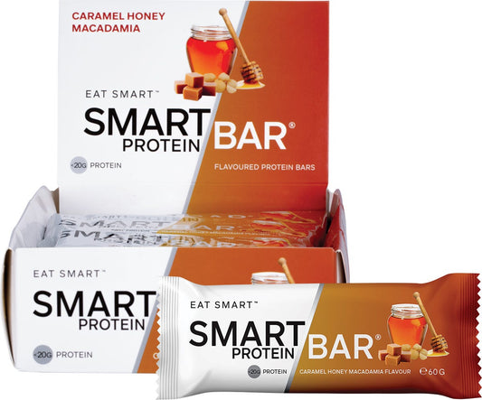 Smart Protein Bar- Caramel Honey Macadamia Flavour Protein Bar-12x60g