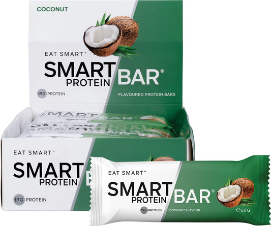Smart Protein Bar- Coconut Flavour Protein Bar-12x60g