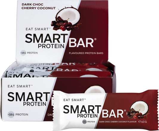 Smart Protein Bar- Dark Choc Cherry Coconut Flavour Protein Bar-12x60g
