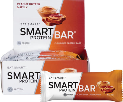 Smart Protein Bar- Peanut Butter & Jelly Flavour Protein Bar-12x60g