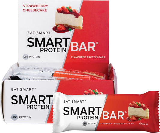 Smart Protein Bar- Strawberry Cheesecake Flavour Protein Bar-12x60g