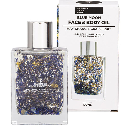 Summer Salt Body- Face & Body Oil 24K Gold Blue Moon Lapis Lazuli-100ml