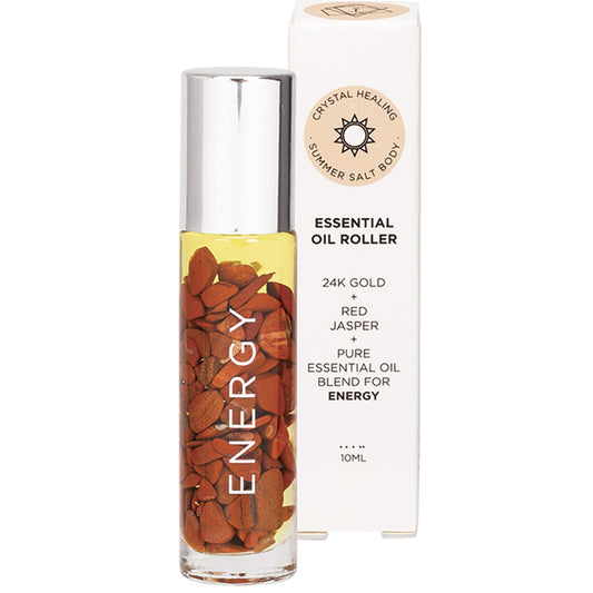 Summer Salt Body- Essential Oil Roller 24K Gold Energy Red Jasper-10ml