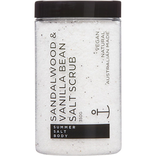 Summer Salt Body- Salt Scrub Sandalwood & Vanilla Bean-350g
