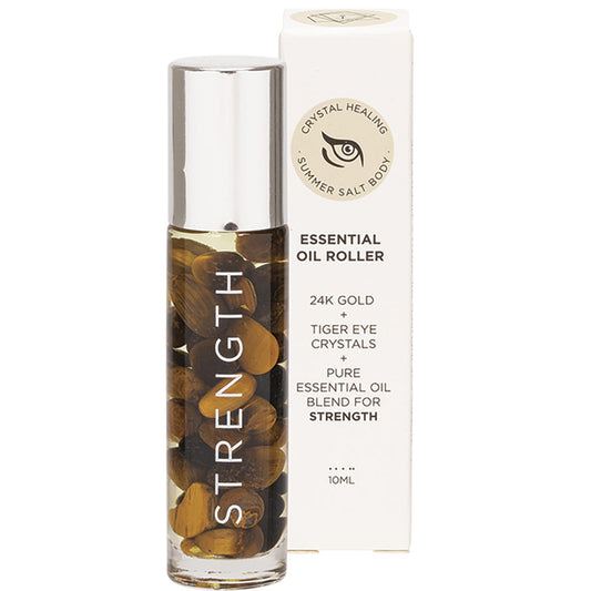 Summer Salt Body- Essential Oil Roller 24K Gold Strength Tiger Eye-10ml