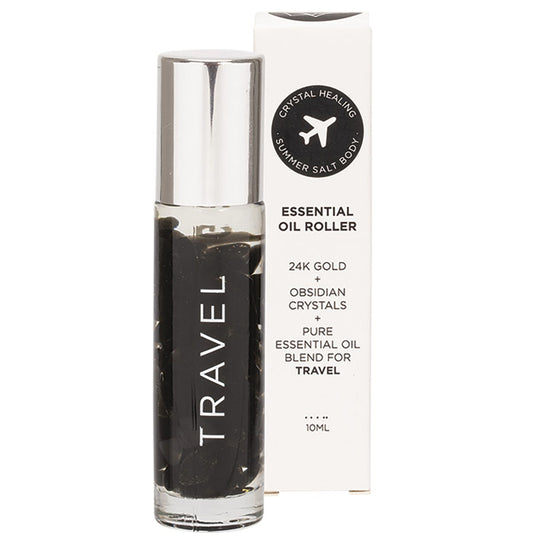 Summer Salt Body- Essential Oil Roller 24K Gold Travel Obsidian-10ml