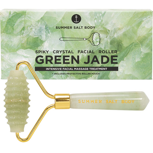 Summer Salt Body- Spiky Crystal Facial Roller Green Jade-
