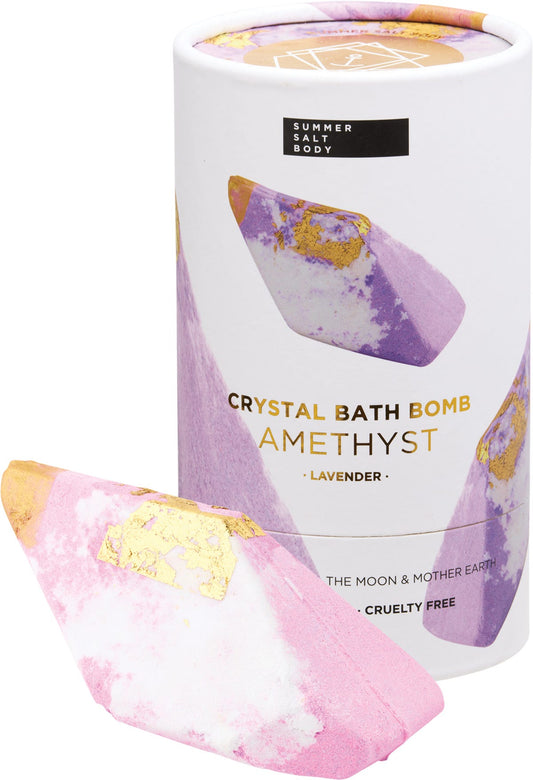 Summer Salt Body- Crystal Bath Bomb Amethyst Lavender-110g