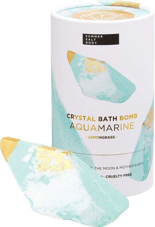 Summer Salt Body- Crystal Bath Bomb Aquamarine Lemongrass-110g