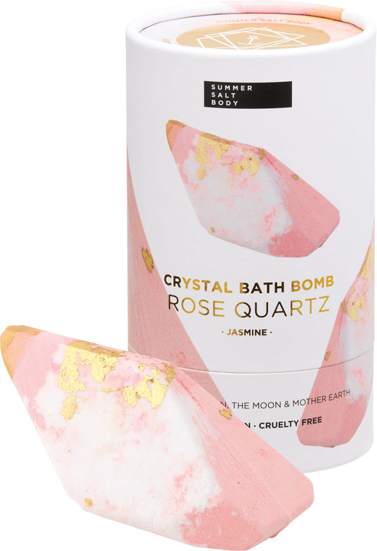 Summer Salt Body- Crystal Bath Bomb Rose Quartz Jasmine-110g