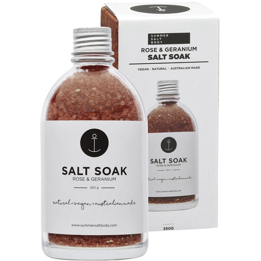 Summer Salt Body- Salt Soak Rose & Geranium-350g