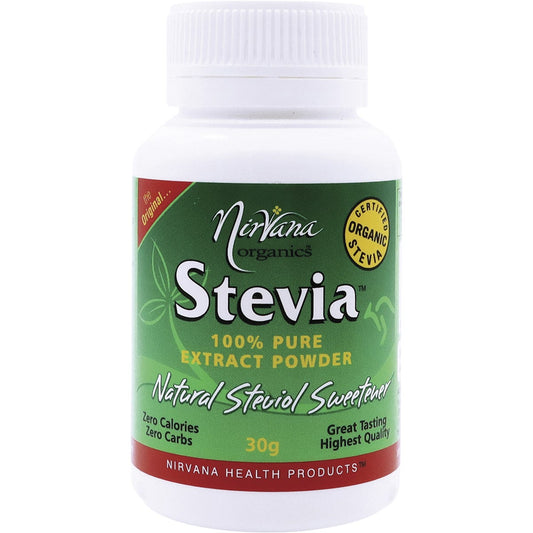 Nirvana Organics- Stevia 100% Pure Extract Powder-30g