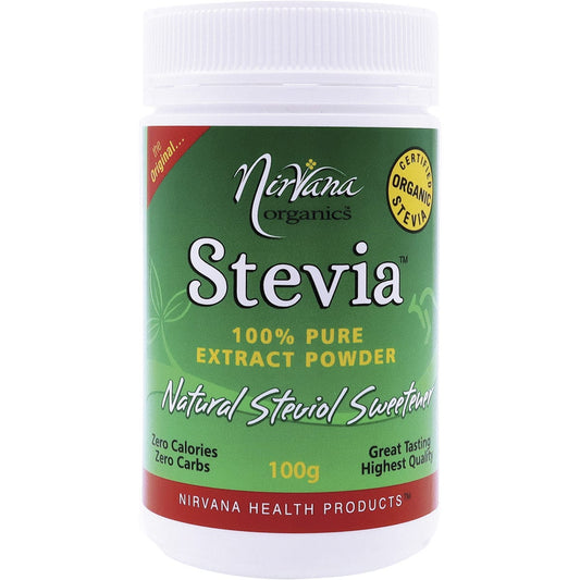 Nirvana Organics- Stevia 100% Pure Extract Powder-100g