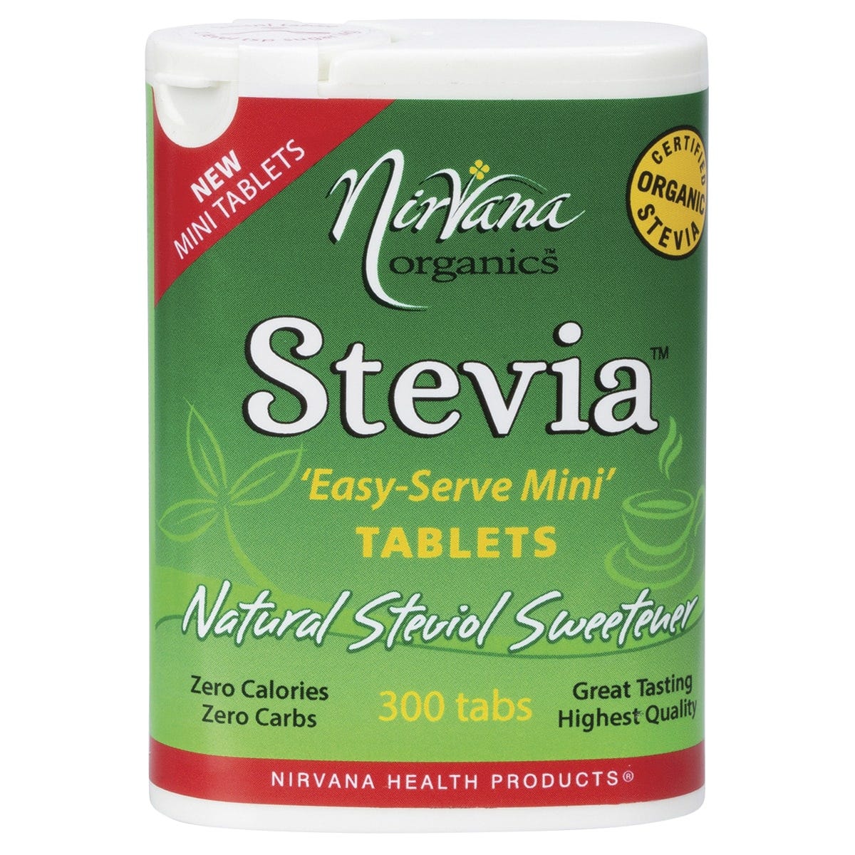 Nirvana Organics- Stevia Mini Tablets-300 Tabs