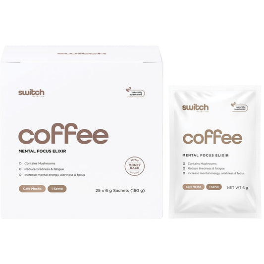 Switch Nutrition- Coffee Mental Focus Elixir Cafe Mocha-25pk