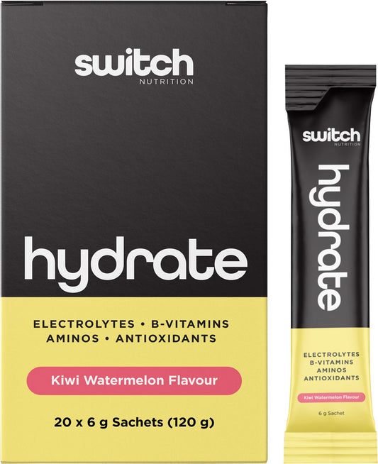 Switch Nutrition- Hydrate Electrolytes No Added Sugar Kiwi Watermelon-20x6g