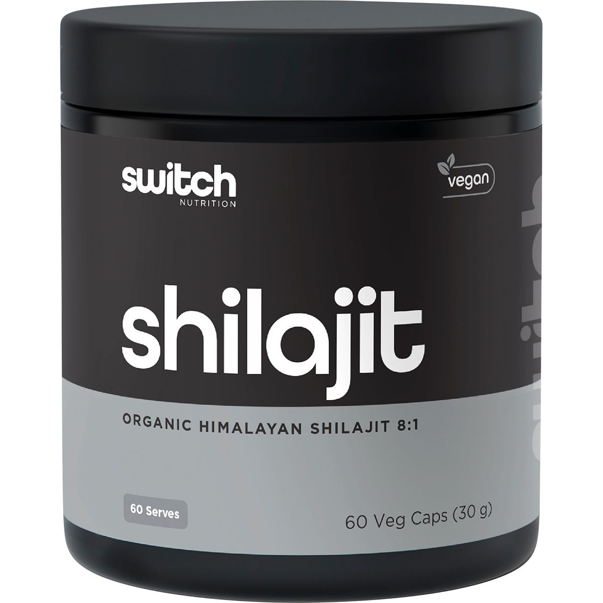 Switch Nutrition- Shilajit Organic Himalayan Shilajit 8:1-60 Caps