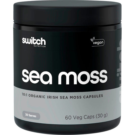 Switch Nutrition- Sea Moss 10:1 Organic Irish Sea Moss Capsules-60 Caps