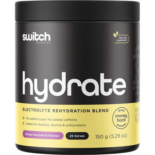 Switch Nutrition- Hydrate Electrolytes No Added Sugar Mango Passionfruit-150g