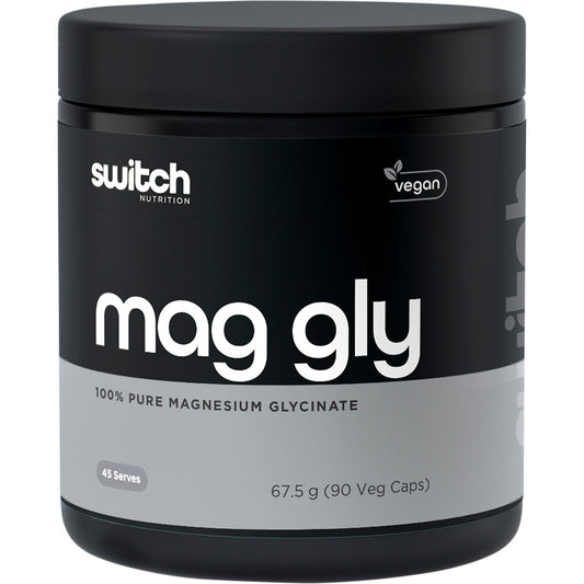 Switch Nutrition- Mag Gly 100% Pure Magnesium Glycinate-90 Caps