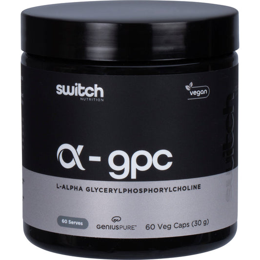 Switch Nutrition- Alpha GPC L-Alpha Glycerylphosphorylcholine-60 Caps