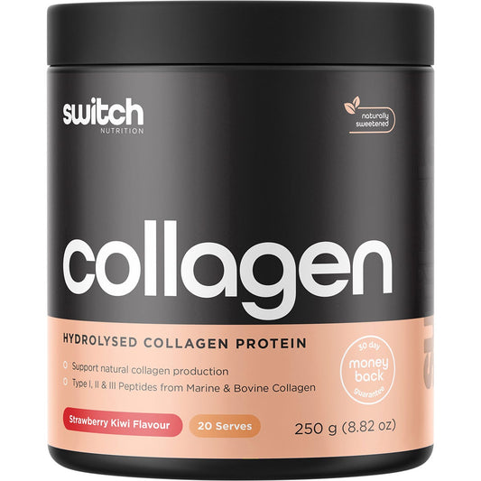 Switch Nutrition- Hydrolysed Collagen Protein Strawberry Kiwi-250g