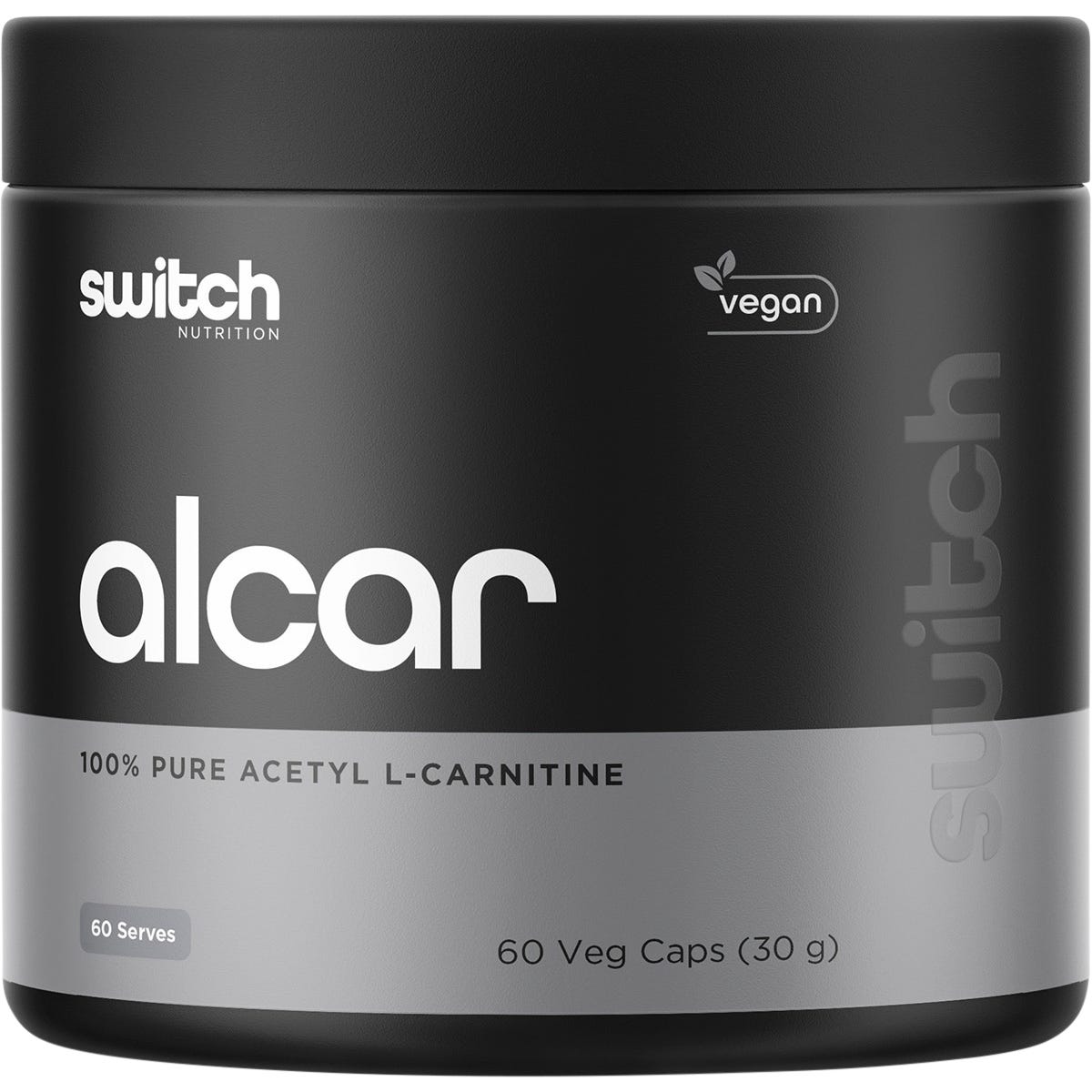 Switch Nutrition- Alcar 100% Pure Acetyl L-Carnitine-60 Caps