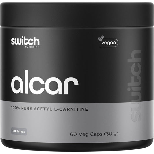 Switch Nutrition- Alcar 100% Pure Acetyl L-Carnitine-60 Caps