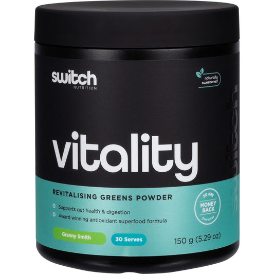 Switch Nutrition- Vitality Revitalising Greens Powder Granny Smith-150g