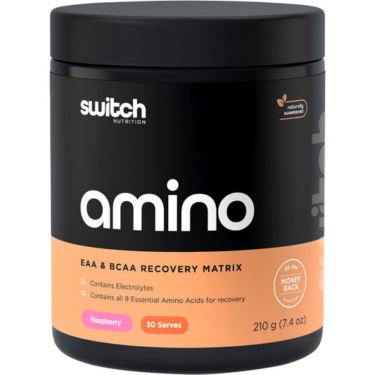 Switch Nutrition- Amino EAA & BCAA Electrolyte Recovery Raspberry-210g