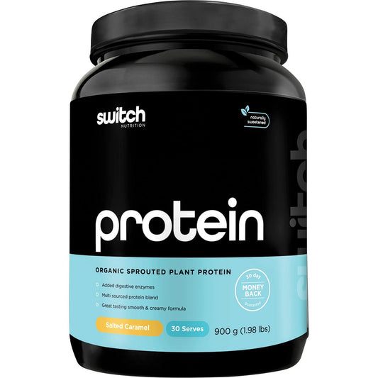 Switch Nutrition- Protein Organic Sprouted Plant Salted Caramel-900g