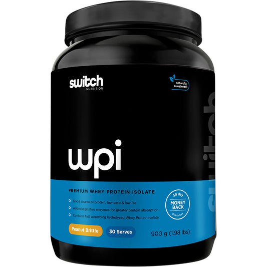 Switch Nutrition- WPI Premium Whey Protein Isolate Peanut Brittle-900g
