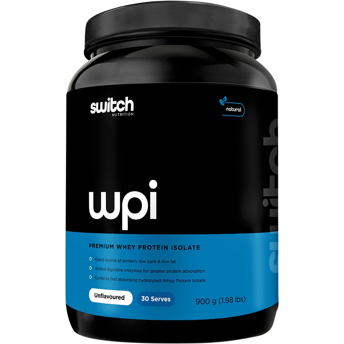Switch Nutrition- WPI Premium Whey Protein Isolate Unflavoured-900g
