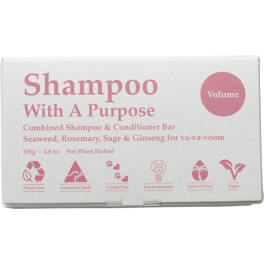 Shampoo With A Purpose- Shampoo & Conditioner Bar Volume-135g