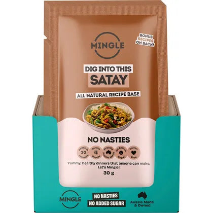Mingle- Satay All Natural Recipe Base-12x30g