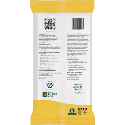 Great Aussie Wipes- Showerless X-Large Body Clean Wipes-10pk