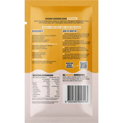 Mingle- Smokey Chipotle Tacos All Natural Recipe Base-12x30g