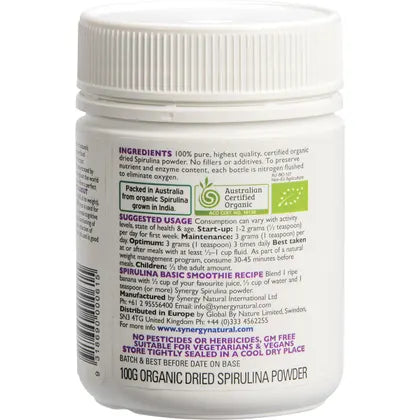 Synergy Natural- Spirulina Powder-100g