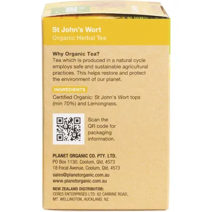 Planet Organic- St John's Wort Herbal Tea Bags-25pk